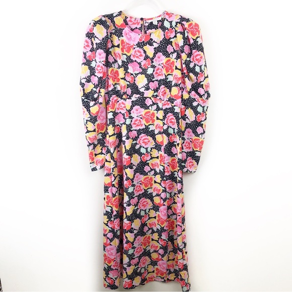 TOPSHOP "Pastel Dream Puff Sleeve Midi dress" size: 4 - Picture 3 of 16